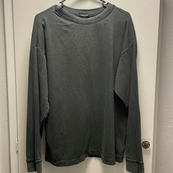 RicherPoorer  Relaxed Long Sleeve Tee Grey Medium - Picture 2 of 4